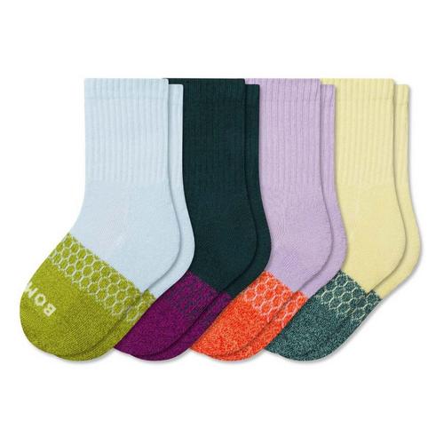 Youth Bombas Toe Block 4 Pack Crew Socks - Primary Image