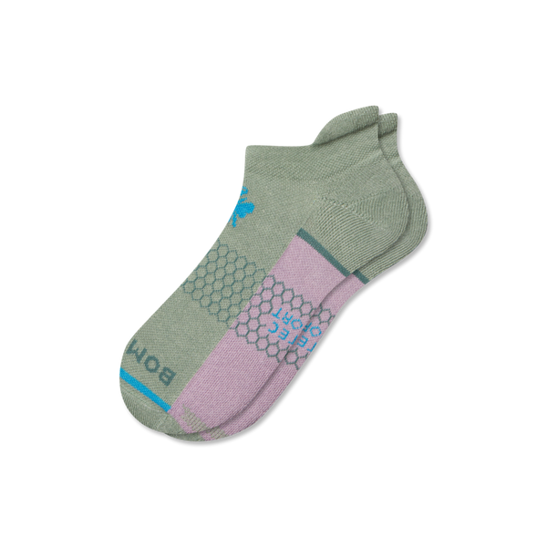 Bombas Colorblock Stripe All Sport Ankle Socks Small Sage