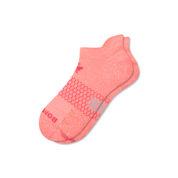 Bombas Marl All Sport Ankle Socks Large Neon Peach