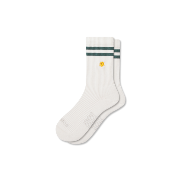 Women's Bombas Solid Vintage Stripes Embroidered Sun Modern Rib Mid Calf Socks