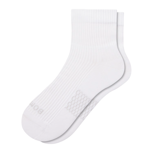 Women's Bombas Solid Modern Rib Comfort Cushion Quarter Socks