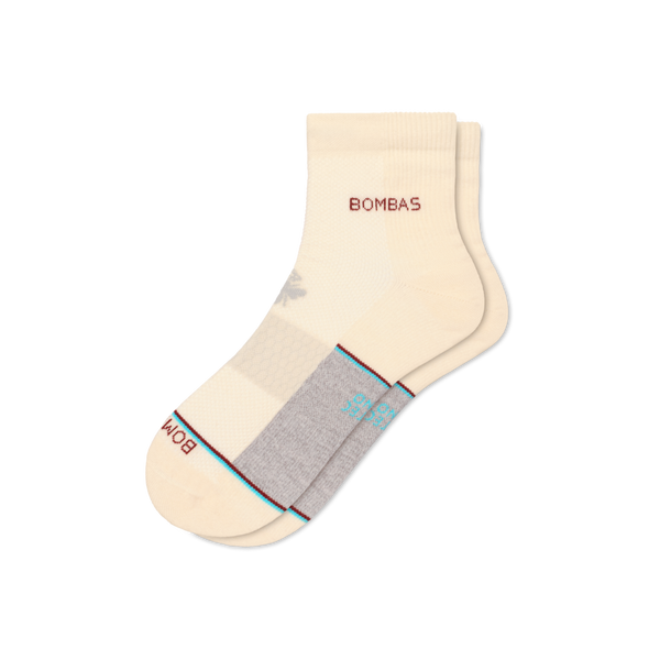 Men's Bombas Merino Blend Lightweight Performance Quarter Hiking Socks Large Cotton Cloud