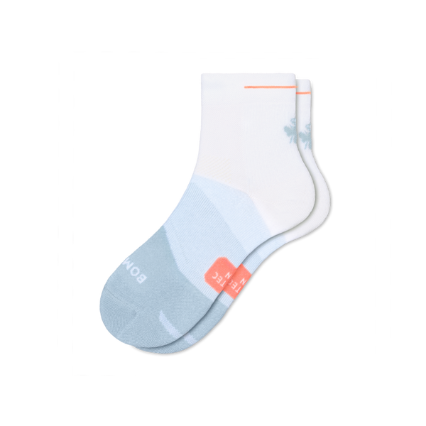Bombas Striped Arch Colorblock Toe Quarter Running Socks