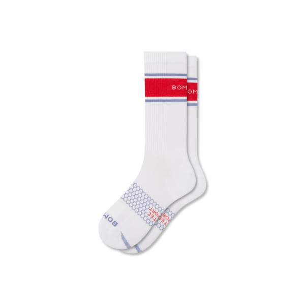 Bombas Stripe Block Sport Crew Socks