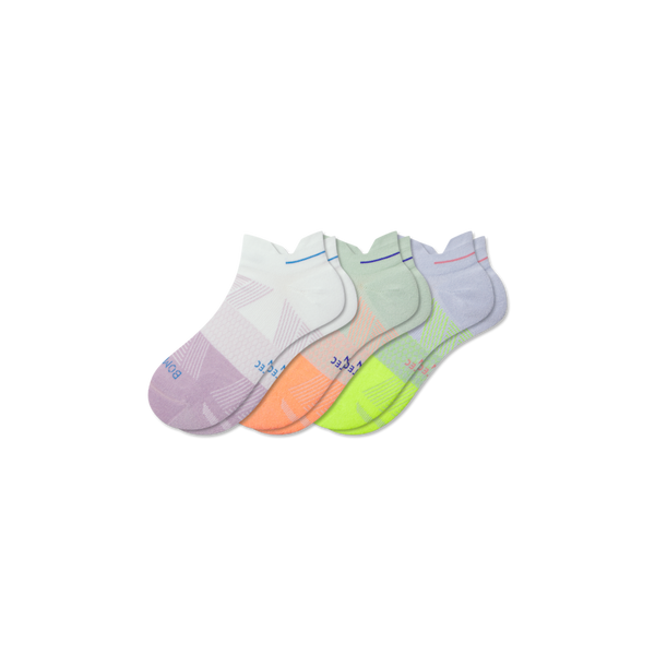 Bombas Herringbone Ankle Running Socks Medium Sky Blue 3 Pack