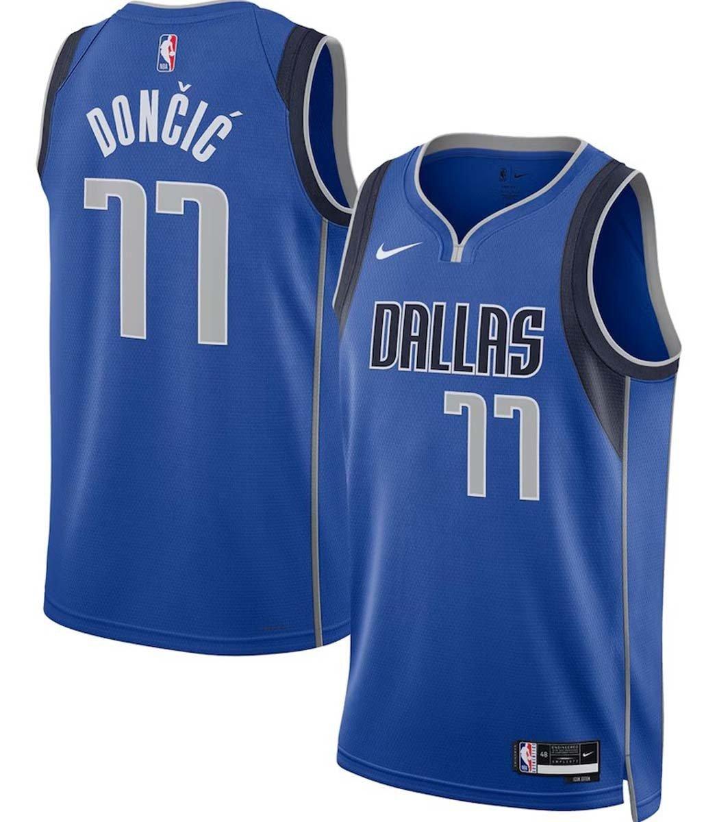 Nike DALLAS Mavericks ユニフォーム 77 DONČIĆ Nike Dri-Fit Luka Doncic Blue Dallas Mavericks Jersey #77 Swingman
