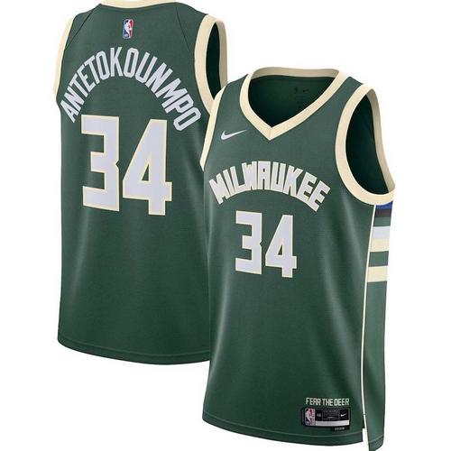 Nike Milwaukee Bucks Giannis Antetokounmpo #34 2022 Icon Edition Swingman Jersey - Primary Image