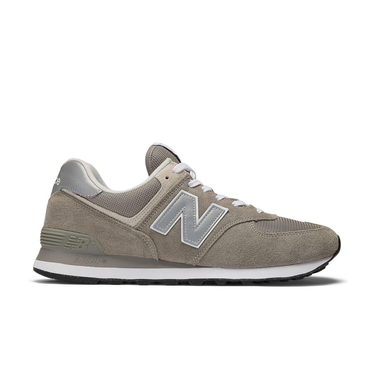 New Balance Men's 574 Core Sneakers - Grey/White (Size 8.5 X-Wide)