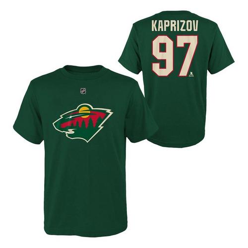 Genuine Stuff Kids' Minnesota Wild Kirill Kaprizov #97 Name & Number T-Shirt - Primary Image