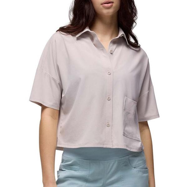 Women's prAna Railay Button Up Shirt Large Almond