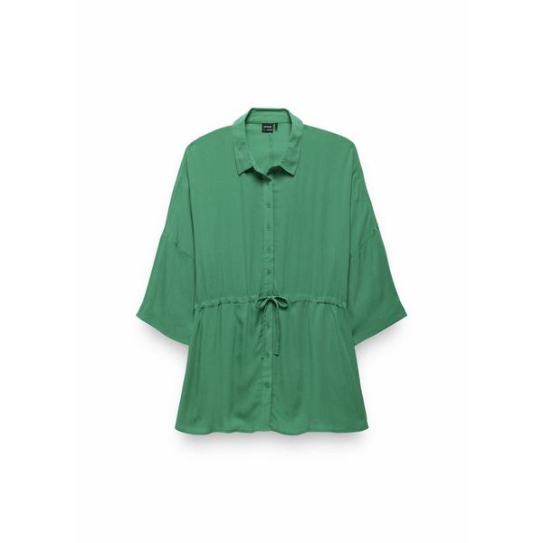 Women's prAna Fernie Tie Shirt Swim Cover Up Medium Jade
