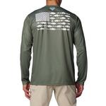 Men's Columbia PFG Terminal Tackle Fish Flag Long Sleeve T-Shirt - Thumbnail 1 of 4