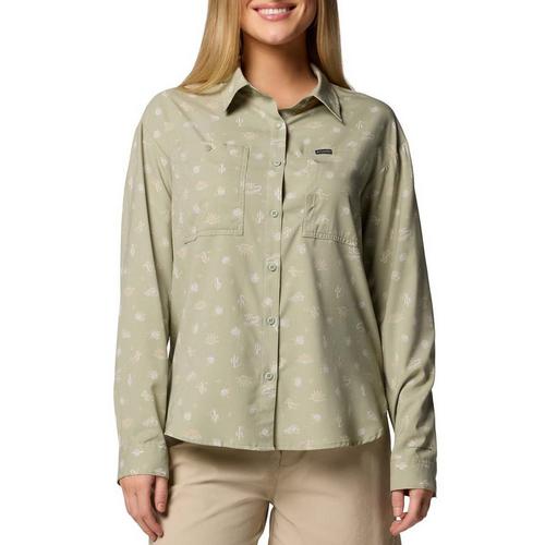 Women's Columbia Plus Size Silver Ridge Utility Long Sleeve Button Up Shirt - Primary Image
