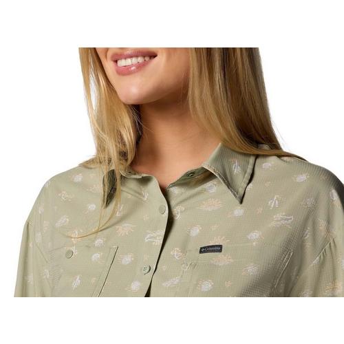 Women's Columbia Plus Size Silver Ridge Utility Long Sleeve Button Up Shirt - Primary Image