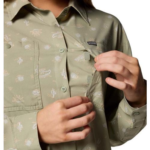 Women's Columbia Plus Size Silver Ridge Utility Long Sleeve Button Up Shirt - Primary Image