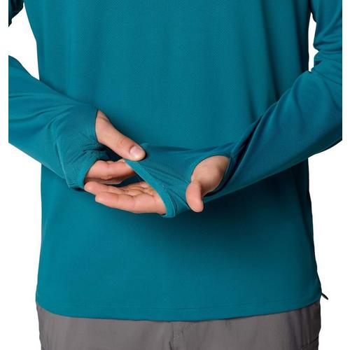Men's Columbia Tech Trail Utility Long Sleeve Hooded T-Shirt - Primary Image