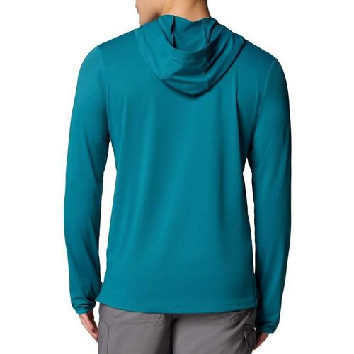 Men's Columbia Tech Trail Utility Long Sleeve Hooded T-Shirt - Primary Image