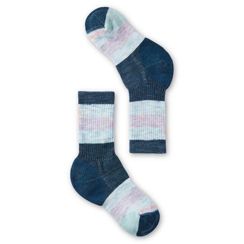 Kids' Smartwool Full Cushion Striped Wool Crew Hiking Socks - Primary Image