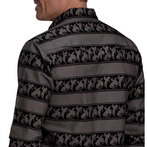 Men's Roper 2117 Horizontal Rodeo Stripe Long Sleeve Button Up Shirt - Primary Image