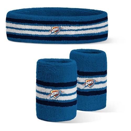 For Bare Feet Kids' Oklahoma City Thunder 4 Stripe Headband & Wristband Set - Primary Image