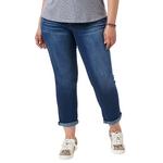 Women's Democracy Plus Size "Ab"solution Cuffed Curvy Girlfriend Jeans - Thumbnail 1 of 4