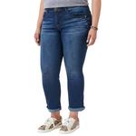 Women's Democracy Plus Size "Ab"solution Cuffed Curvy Girlfriend Jeans - Thumbnail 2 of 4