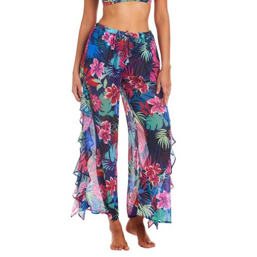 Women's Bleu Rod Beattie Hawaiian Punch Ruffle Pant Swim Cover Up - Primary Image
