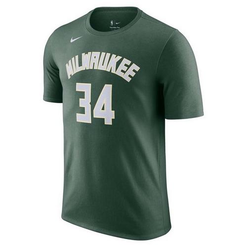Nike Milwaukee Bucks Giannis Antetokounmpo #34 Icon Edition Name & Number T-Shirt - Primary Image