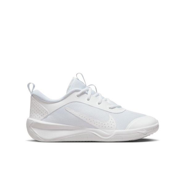 Kids' Nike Omni Multi-Court Volleyball Shoes Big 4 Regular White/White-Pure Platinum