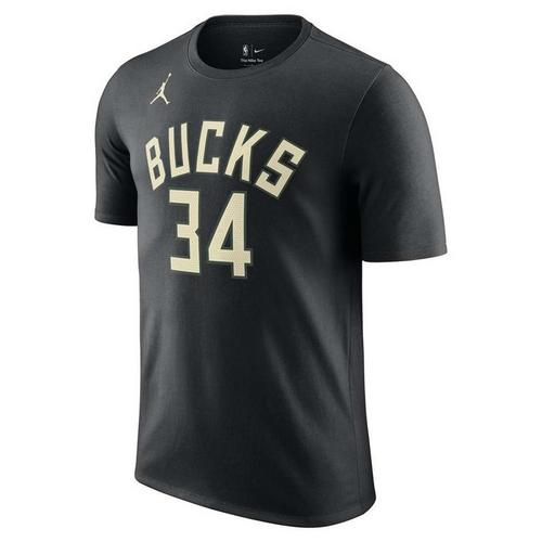 Nike Milwaukee Bucks Giannis Antetokounmpo #34 Statement Name & Number T-Shirt - Primary Image