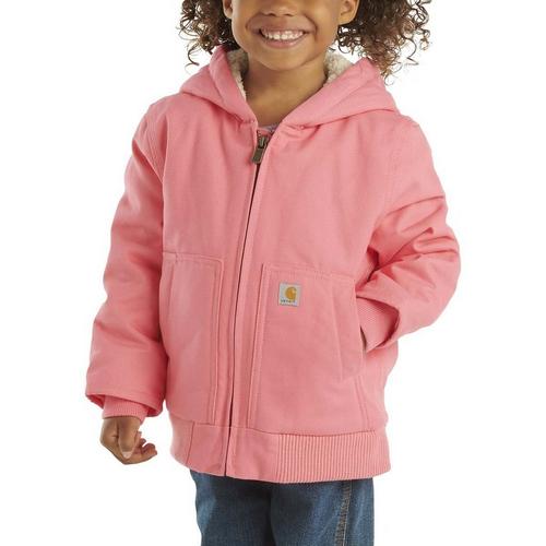 Toddler Girls' Carhartt Hooded Canvas Jacket - Primary Image