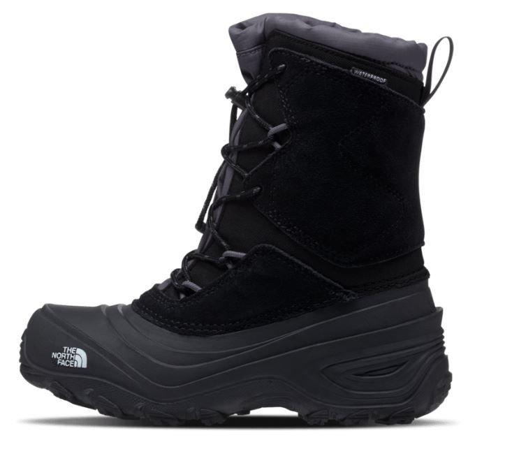 The North Face Kids' Alpenglow V Waterproof Winter Boots, Size 4, Tnf Black/Vanadis Grey