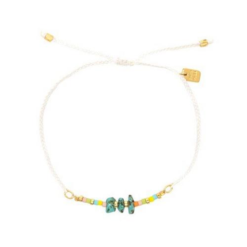 Women's Pura Vida Dainty Solana Seed Bead Gold Bracelet - Primary Image
