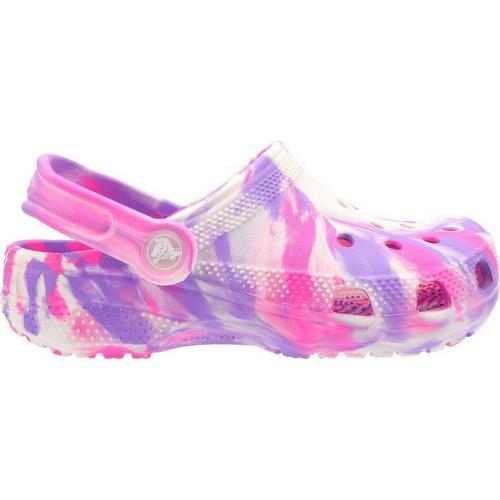 Big Kids' Crocs Classic Glow Marbled Clogs - Primary Image