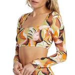 Women's Billabong Return To Paradise Crop Swim Rashguard - Thumbnail 2 of 3