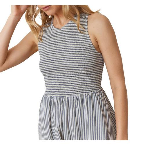 Women's Marine Layer Darcy Poplin Smocked Midi Dress - Primary Image