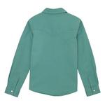 Girls' Wrangler Solid Western Long Sleeve Button Up Shirt - Thumbnail 2 of 2