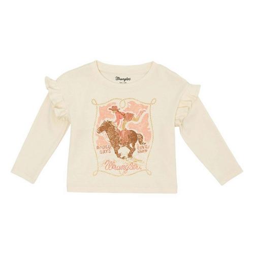 Toddler Girls' Wrangler Rodeo Days Ruffle Long Sleeve T-Shirt - Primary Image