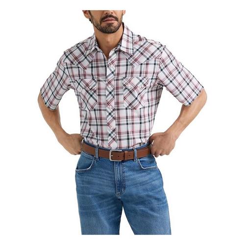 Men's Wrangler Retro® Short Sleeve Sawtooth Pocket Button Up Shirt - Primary Image