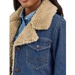 Women's Wrangler Western Sherpa Lined Denim Jacket - Thumbnail 3 of 6