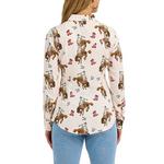 Women's Wrangler Bold Bucking Cowboy Western Snap Long Sleeve Button Up Shirt - Thumbnail 3 of 4