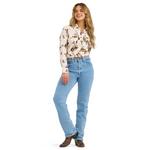 Women's Wrangler Bold Bucking Cowboy Western Snap Long Sleeve Button Up Shirt - Thumbnail 4 of 4