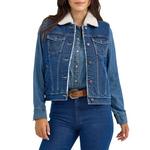 Women's Wrangler Sherpa Lined Denim Vest - Thumbnail 1 of 6