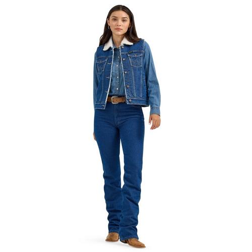 Women's Wrangler Sherpa Lined Denim Vest - Primary Image
