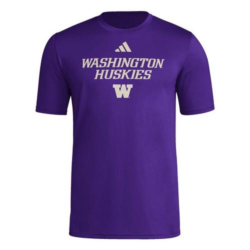 adidas Washington Huskies Pregame T-Shirt - Primary Image
