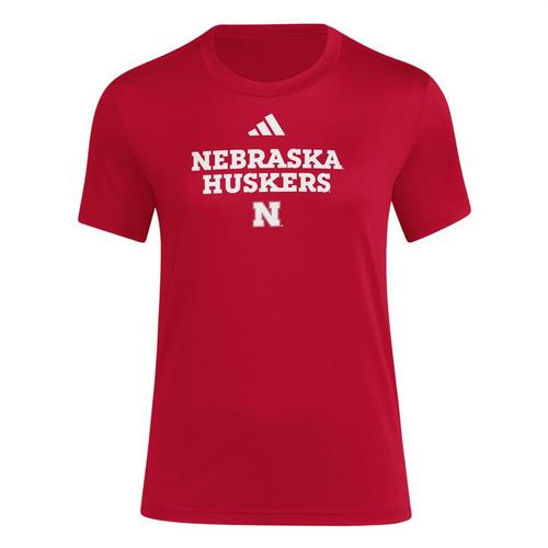 adidas Women's Nebraska Cornhuskers Wordmark T-Shirt - Primary Image