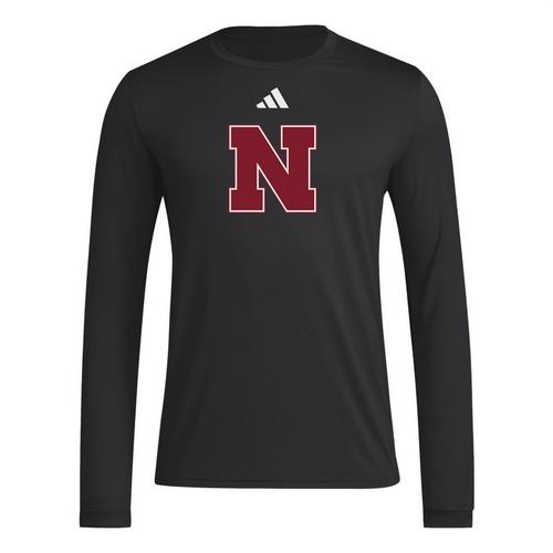 adidas Nebraska Cornhuskers Logo Long Sleeve T-Shirt - Primary Image