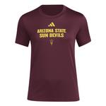 adidas Women's Arizona State Sun Devils Wordmark T-Shirt - Thumbnail 1 of 2
