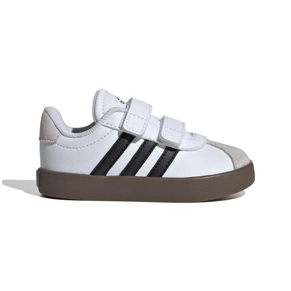 Boys' adidas VL Court 3.0 CF Sneakers Toddler 5T Regular White/Black/Grey Heather