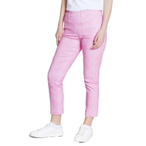 Women's Slimsation by Sport Haley Print Pull-on Crop Chino & Khaki,Travel & Commute Golf Pants - Primary Image